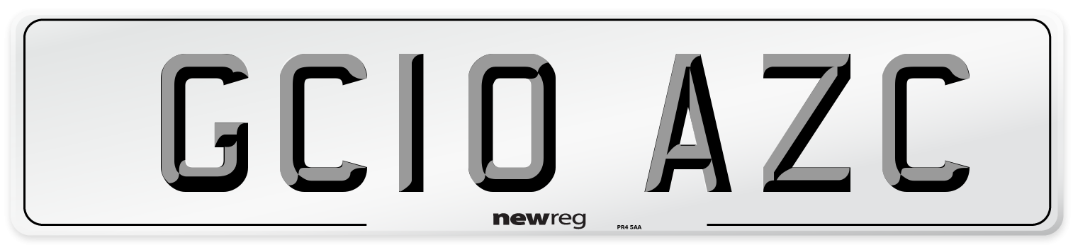 GC10 AZC Number Plate from New Reg